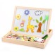 Обучающий чемоданчик 2 в 1 Зоопарк (доска 2х сторонняя, магниты), 120 деталей