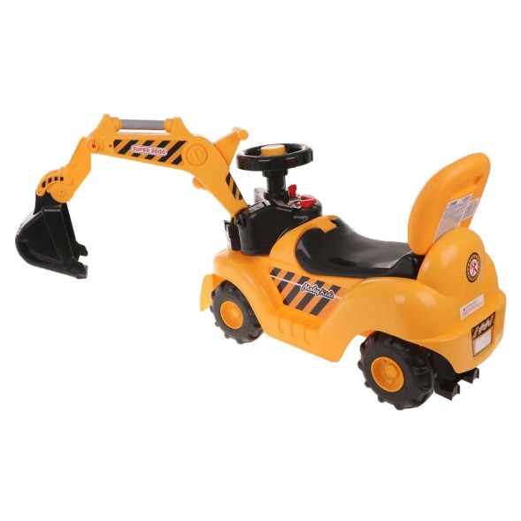 Каталка-пушкар Moby Kids Большая стройка с музыкой 2 манипулятора и шлем