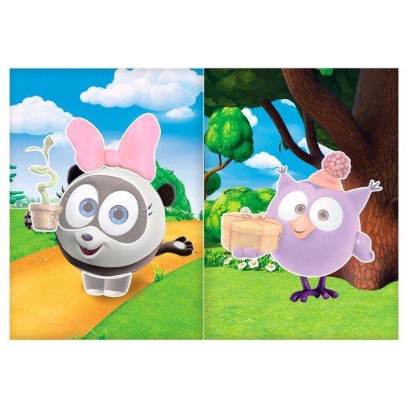 Книга с аппликациями, «Смешарики», Нюша и Крош, 20 стр.