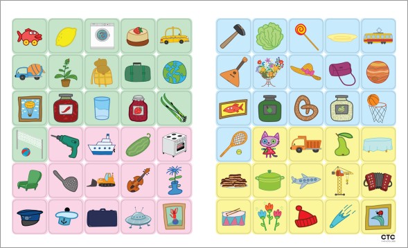 Дополни ряд (Три кота. Логика с наклейками)