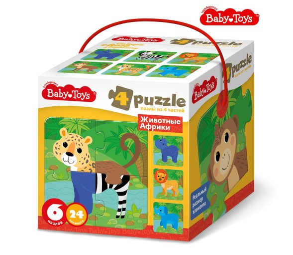 Пазлы MAXI «Собери свою зверюшку. Животные Африки» (24 элемента) Baby Toys