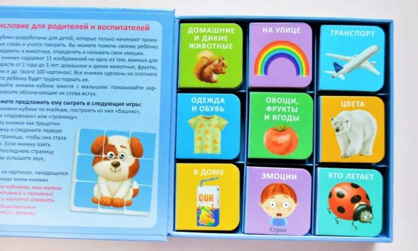 Мини-книжки для малыша (9 книжек-кубиков)