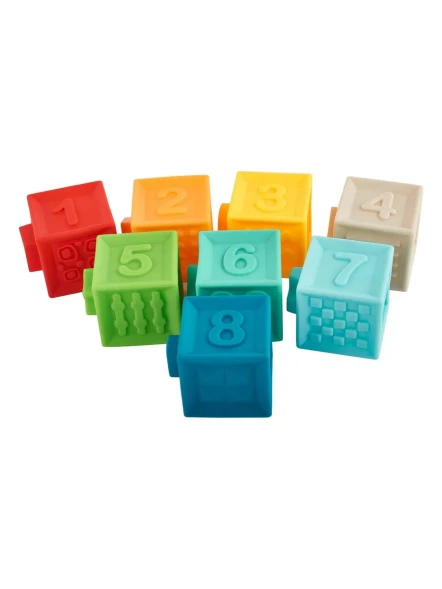 Набор тактильных кубиков Huanger Цифры, 8 шт