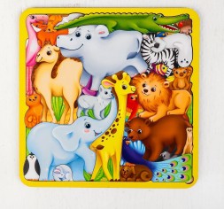 Головоломка &quot;Животные мира&quot;, размер 27*27 см, Лесная мастерская