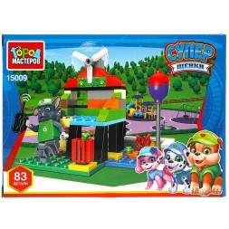 Конструктор супер щенки: охрана в парке, 83 дет, Щенячий патруль. Город мастеров