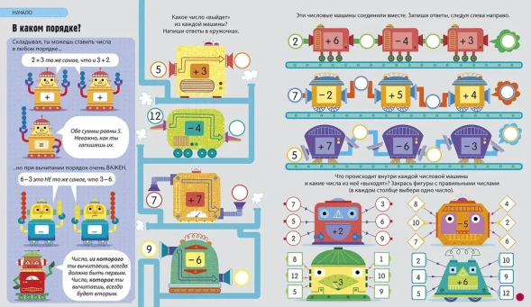 Интерактивная тетрадь. Сложение и вычитание с наклейками. Робинс