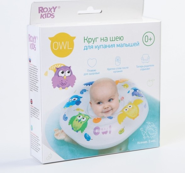 Надувной круг на шею для купания малышей Owl, «Птички»