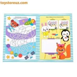 Обучающий набор многоразовых книг с маркерами в коробке &quot;Пиши-стирай&quot; 4 шт., 2 маркера