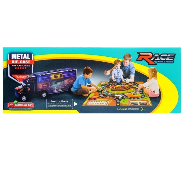 Грузовик «Перевозчик», 6 металлических машин в комплекте + игра