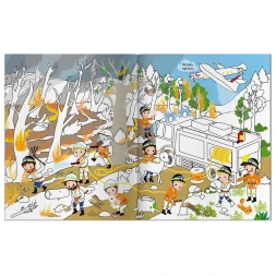 Книжка с наклейками АЙРИС-пресс с наклейками А4 Пожарные-спасатели 70 наклеек