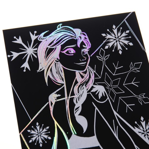 Гравюра с радужным голографическим основанием, А5, Холодное сердце