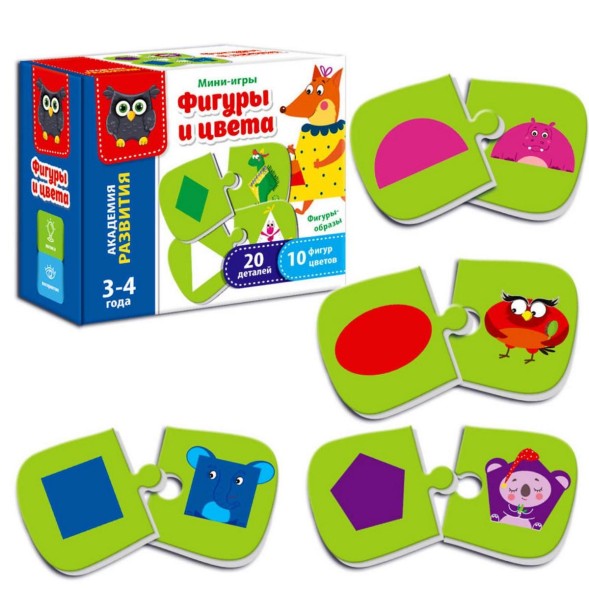Игра настольная мини «Формы и цвета»