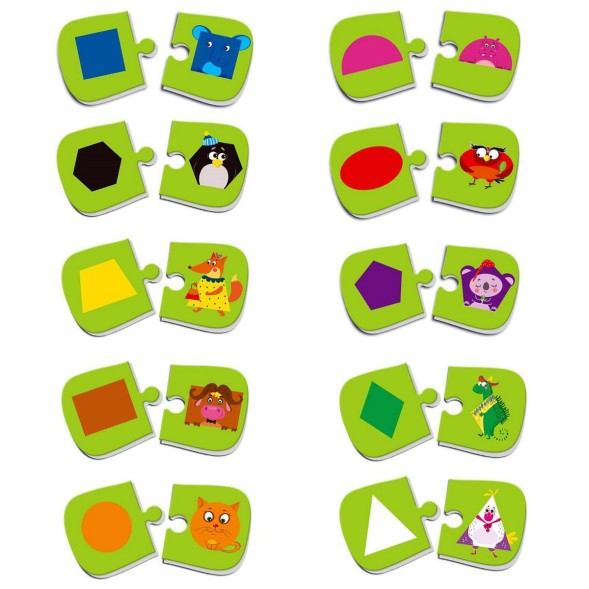 Игра настольная мини «Формы и цвета»