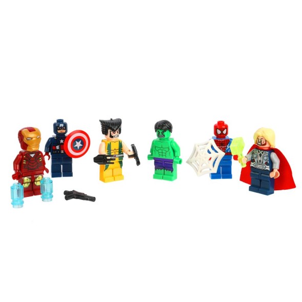 Конструктор фигурки супер герои, 6 шт. Город мастеров