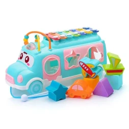Сортер-металлофон Мультяшный автобус, Huanger