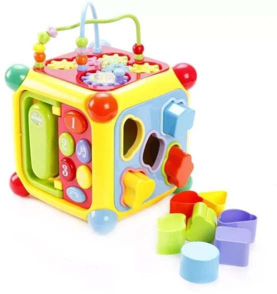 Развивающий центр "Мультикуб", 7 игр на каждой стороне, с телефоном и пианино