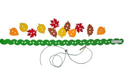 Игра - шнуровка &quot;Венок из листьев&quot;