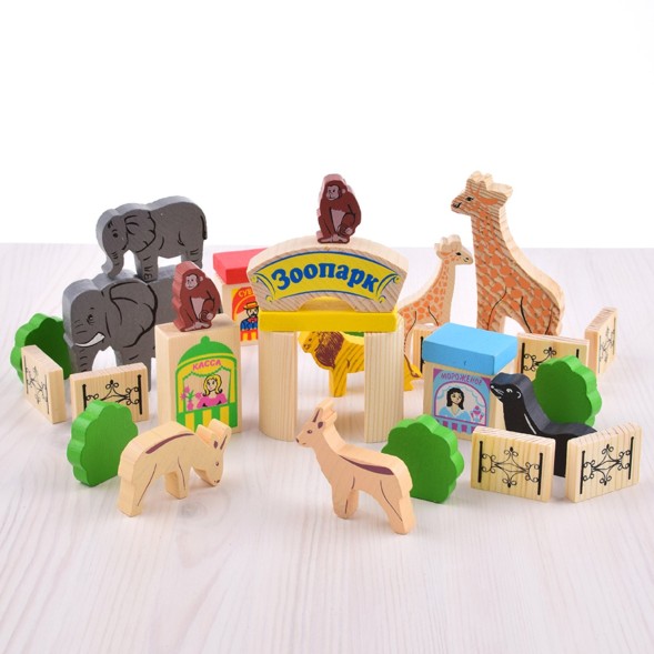 Конструктор "Зоопарк", 39 элементов
