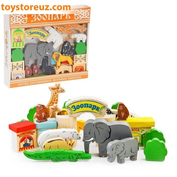 Конструктор "Зоопарк", 39 элементов