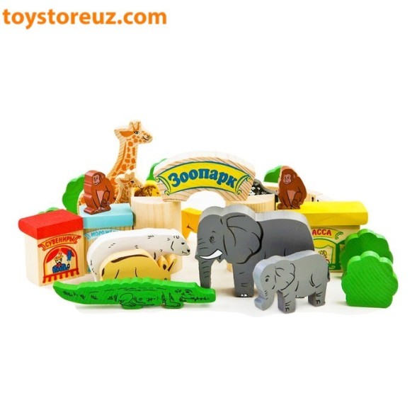 Конструктор "Зоопарк", 39 элементов