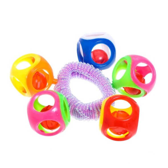 Развивающий набор «Весёлые звуки», свисток, маракас, трещётка, браслет, клаксон