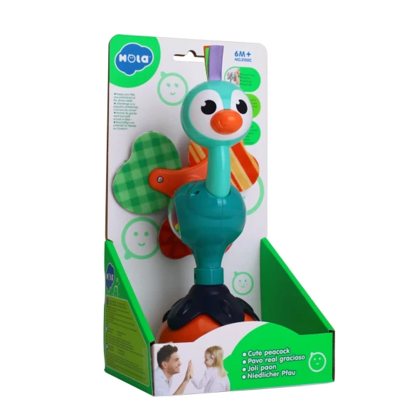 Погремушка на присоске HOLA Павлин