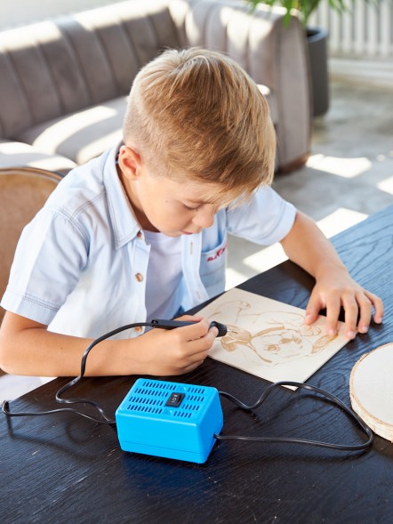 Набор досок с рисунком для выжигания А5 и А4 формата «Жук-олень» и «Тигр» (4 штуки), Десятое королевство