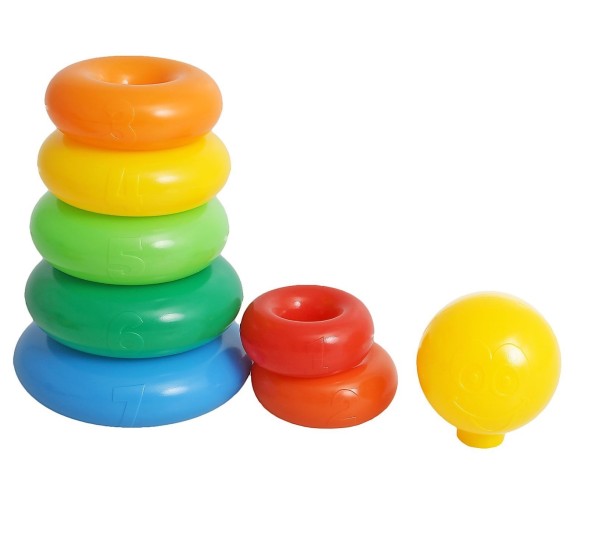 Пирамидка, 10 колец с шаром