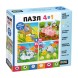 Набор пазлов 4 в 1 «Милые животные», 9-16-25-36 элементов