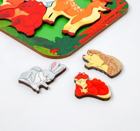 Зоопазл «Лесные жители» 11 деталей