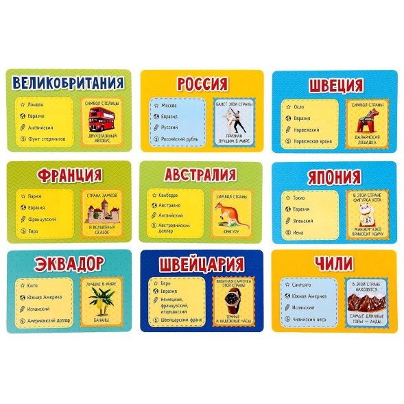 Карточная игра «Флагомания», 54 карточки