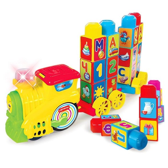 Музыкальный поезд «Буковка», цвет жёлтый- МУЗЫКИ НЕТ, только ездит