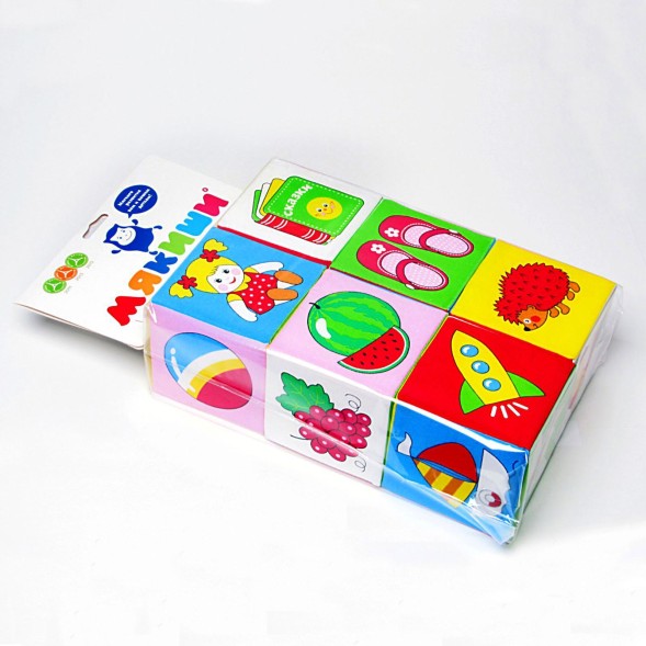 Набор развивающих мягких кубиков "Предметы"