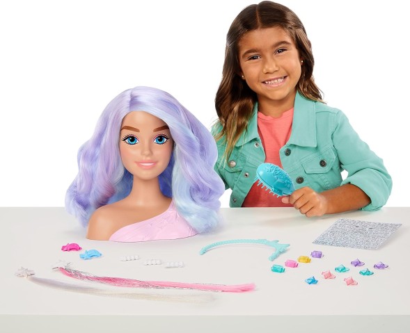 Кукла Barbie Mattel Fairy Styling - Барби для причесок - волосы пастельных тонов и 20 аксессуаров HMD82