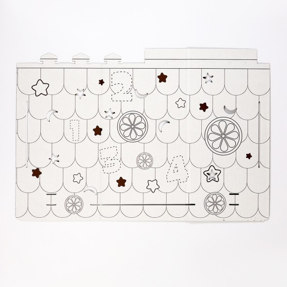 Дом из картона под раскраску «Чебурашка»