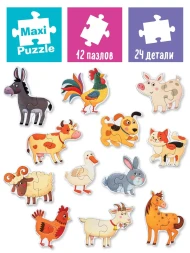 IQ пазлы для малышей. Вот такая ферма, 24 элемента. АЙРИС-пресс
