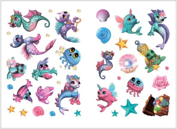 Русалки и их удивительные питомцы (Волшебные раскраски с наклейками)