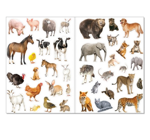 Наклейки многоразовые «Мамы и малыши», формат А4