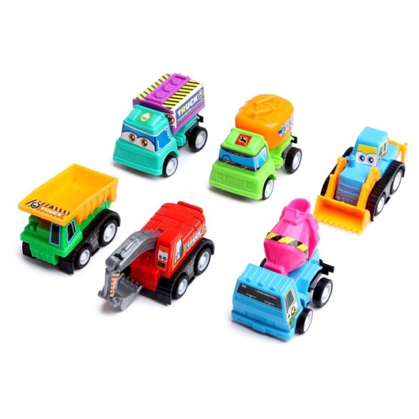 Набор инерционных машин «Стройка» в сумке, 6 штук, МИКС