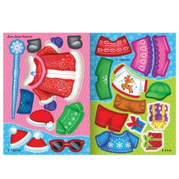 Книжка «Наклейки-одевашки. Новый год повсюду!»