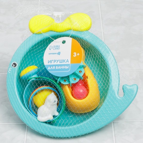 Набор игрушек для игры в ванне «Улиточка с наполнением»