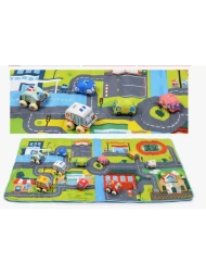 Игровой набор мягкие машинки с ковриком-сумкой, 1+, Huanger