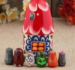 Пальчиковый театр «Теремок», теремок и 6 кукол, 14 см