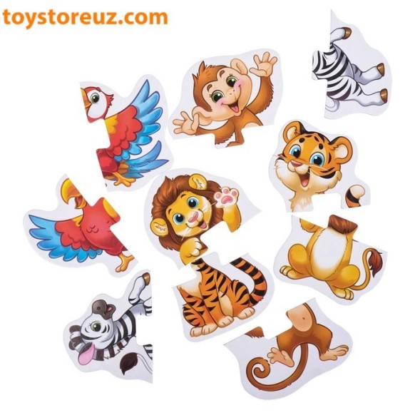 Макси-пазлы «Весёлый зоопарк»