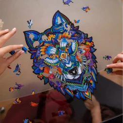 Деревянный пазл Величественный Волк, 185 деталей