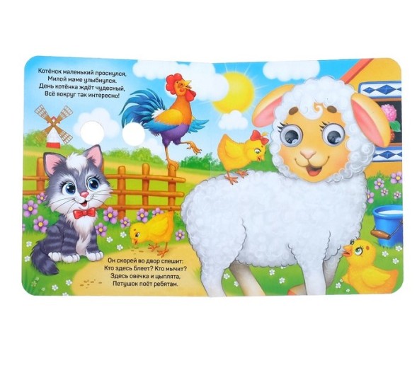 Книга картонная с глазками «Кто это?», 10 стр.