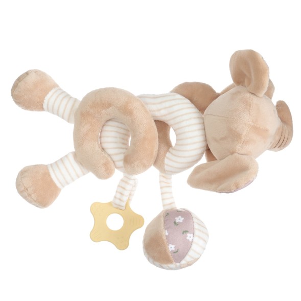 Растяжка - спираль на коляску/кроватку Крошка Я «Слоник Няша», с прорезывателем, от 3 мес.