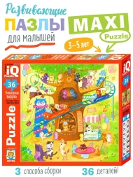 IQ пазлы для малышей. Котики в парке, 36 элементов. АЙРИС-пресс