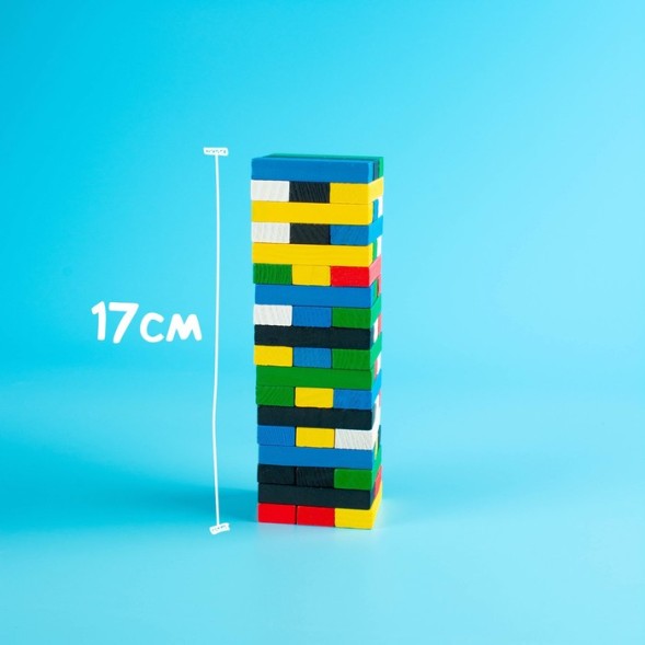 Падающая башня-дженга «Kids», 54 бруска