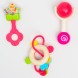 Набор погремушек «Сладости», с эластичными элементами, 3 шт, цвет МИКС